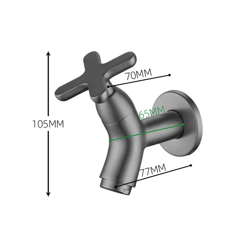 Brass Wall Fixture Cold Water Faucet for Bathroom Kitchen-Bedding & Bath > Bathroom Accessories-casanuva-casanuva