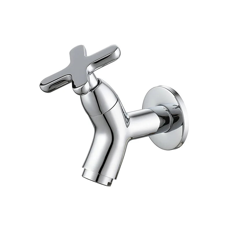 Brass Wall Fixture Cold Water Faucet for Bathroom Kitchen-Bedding & Bath > Bathroom Accessories-casanuva-Chrome-casanuva