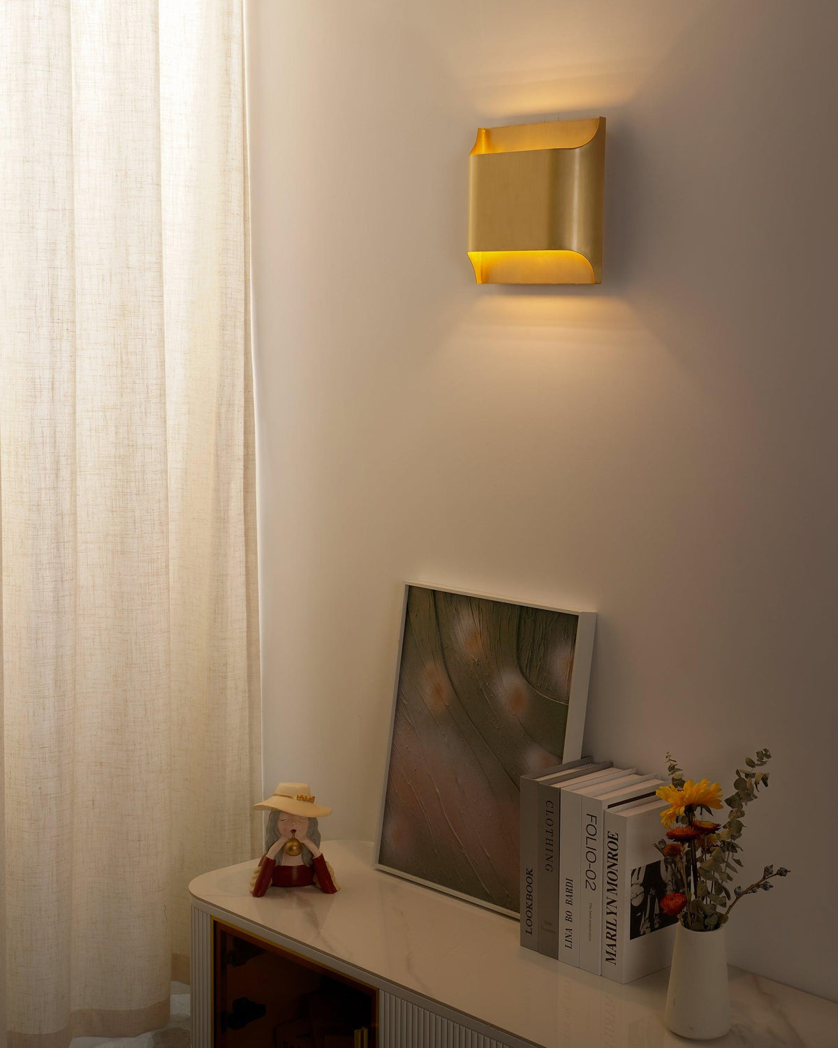 Brass Wall Lamp with Adjustable Arm-Lighting > Wall Lights-casanuva-casanuva