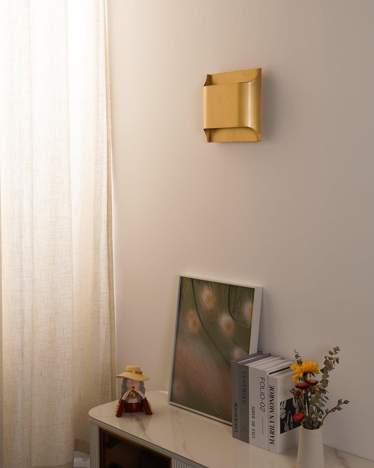 Brass Wall Lamp with Adjustable Arm-Lighting > Wall Lights-casanuva-casanuva