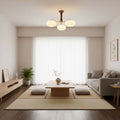 Brass and Wood Persimmon Chandelier-Lighting > Chandeliers & Pendant Lights-casanuva-casanuva