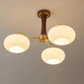 Brass and Wood Persimmon Chandelier-Lighting > Chandeliers & Pendant Lights-casanuva-casanuva