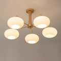 Brass and Wood Persimmon Chandelier-Lighting > Chandeliers & Pendant Lights-casanuva-casanuva