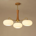Brass and Wood Persimmon Chandelier-Lighting > Chandeliers & Pendant Lights-casanuva-casanuva