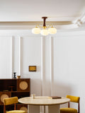 Brass and Wood Persimmon Chandelier-Lighting > Chandeliers & Pendant Lights-casanuva-casanuva