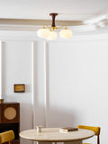 Brass and Wood Persimmon Chandelier-Lighting > Chandeliers & Pendant Lights-casanuva-casanuva
