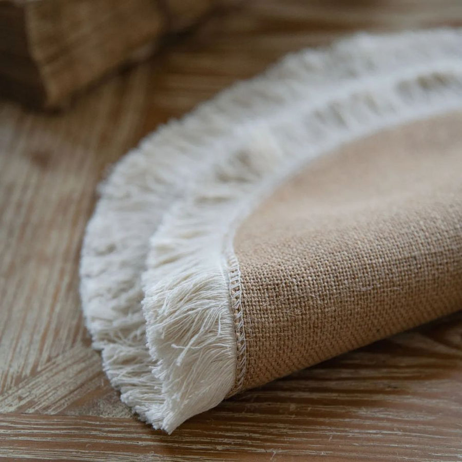 Burlap Boho Table Runner-Covers & Textiles > Table Runners-casanuva-casanuva