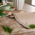 Burlap Boho Table Runner-Covers & Textiles > Table Runners-casanuva-casanuva