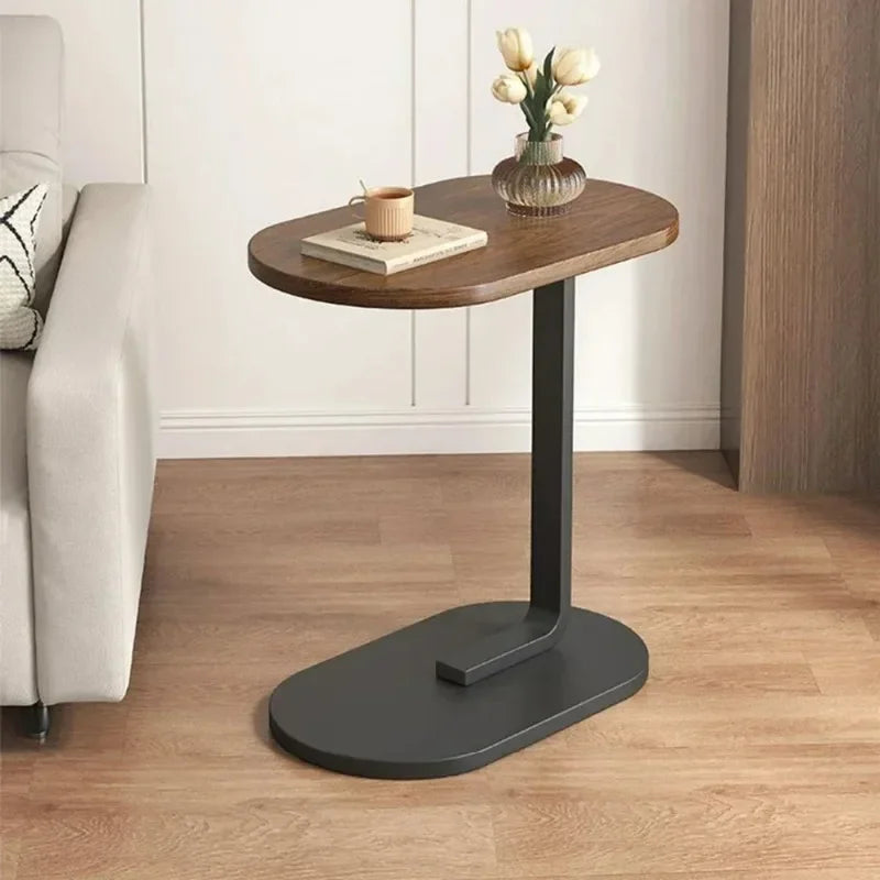 C Shaped Side Table Compact Lightweight Modern Design for Living Room-Furniture > Side Tables-casanuva-casanuva