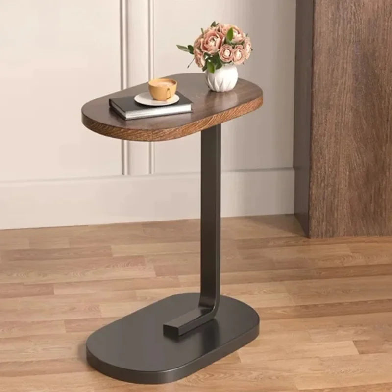 C Shaped Side Table Compact Lightweight Modern Design for Living Room-Furniture > Side Tables-casanuva-casanuva