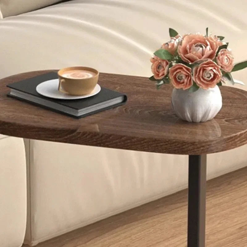 C Shaped Side Table Compact Lightweight Modern Design for Living Room-Furniture > Side Tables-casanuva-casanuva