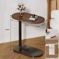 C Shaped Side Table Compact Lightweight Modern Design for Living Room-Furniture > Side Tables-casanuva-casanuva