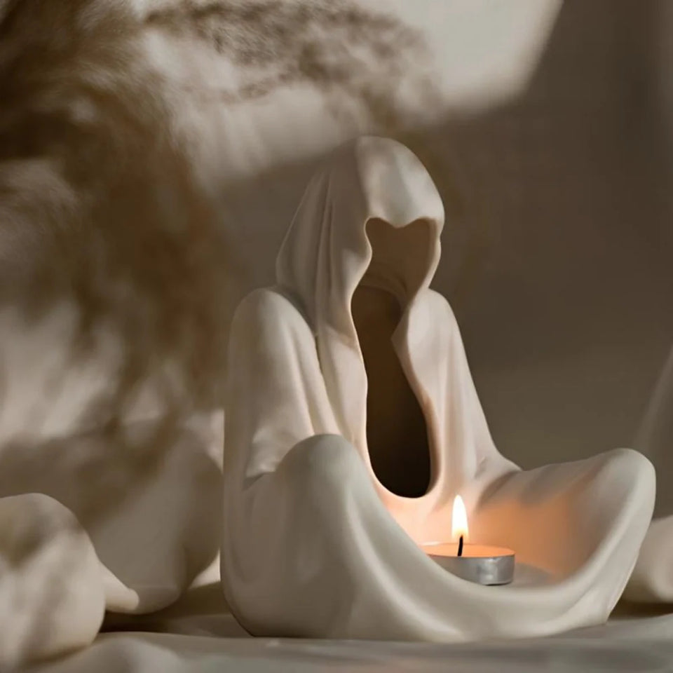 Candle Holder Ashcloak Design-Home Decor > Candle Holders-casanuva-Moonlight White-casanuva