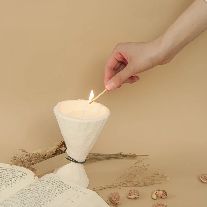 Candle Holder Stone Finish-Home Decor > Candle Holders-casanuva-casanuva