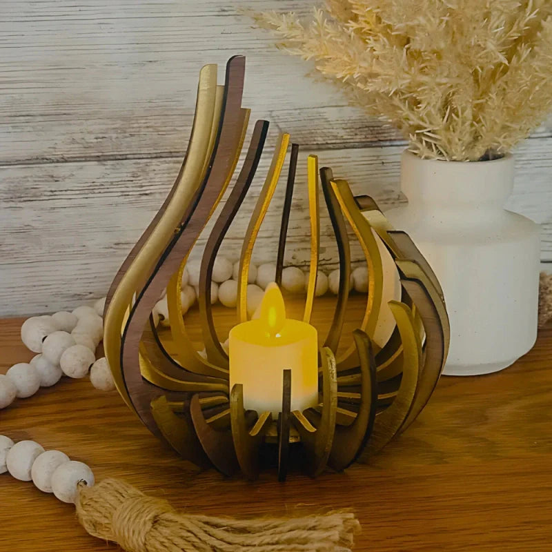 Candle Holder with Glimmering Finish-Home Decor > Candle Holders-casanuva-casanuva