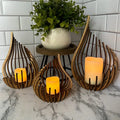 Candle Holder with Glimmering Finish-Home Decor > Candle Holders-casanuva-casanuva