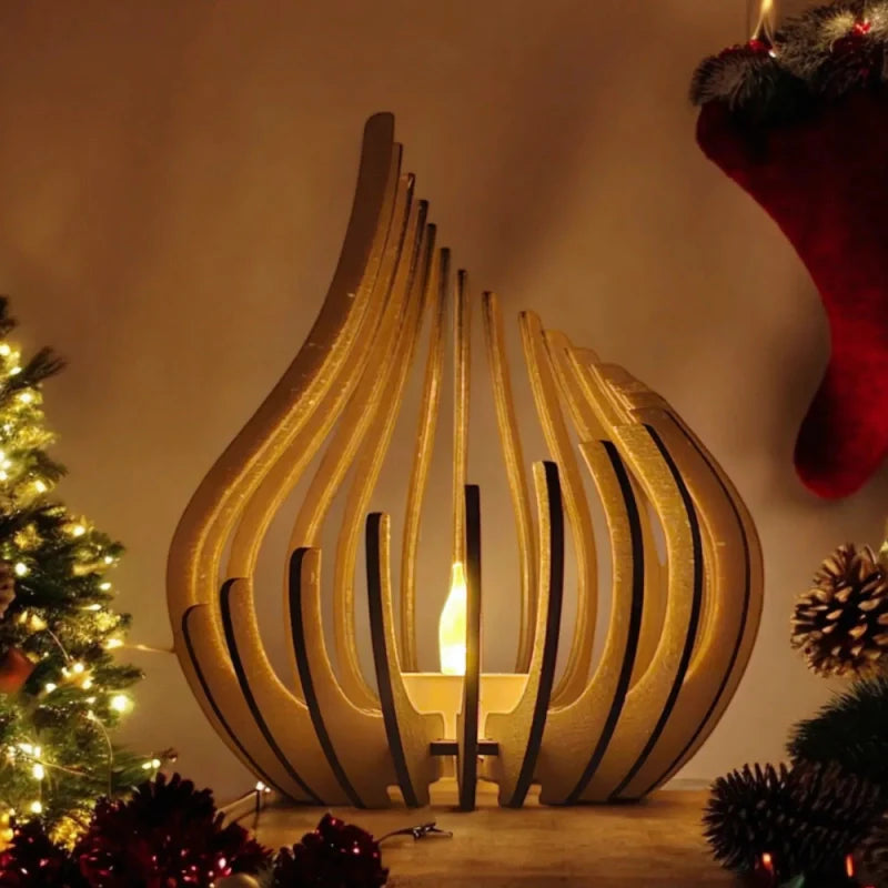 Candle Holder with Glimmering Finish-Home Decor > Candle Holders-casanuva-casanuva