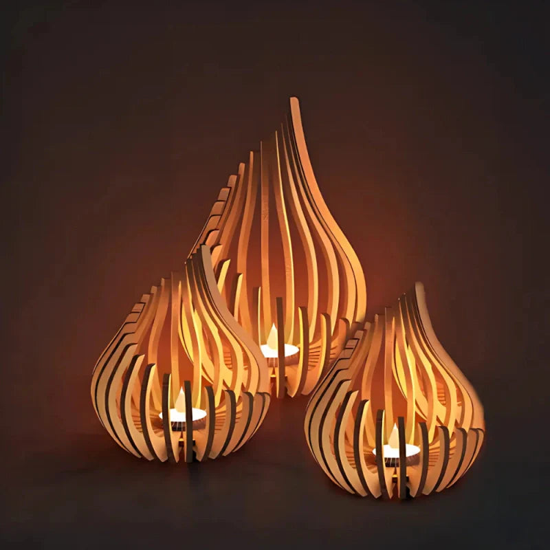 Candle Holder with Glimmering Finish-Home Decor > Candle Holders-casanuva-casanuva