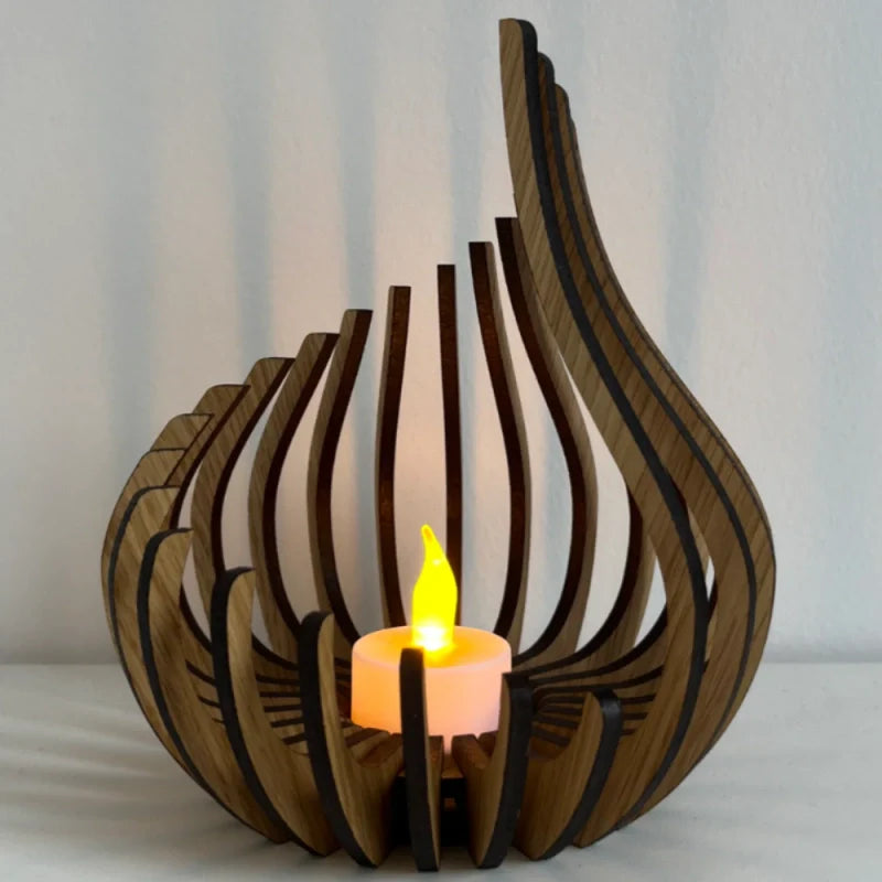 Candle Holder with Glimmering Finish-Home Decor > Candle Holders-casanuva-casanuva
