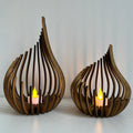 Candle Holder with Glimmering Finish-Home Decor > Candle Holders-casanuva-casanuva