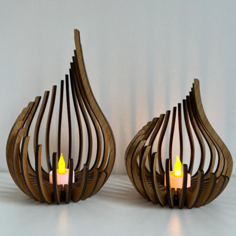 Candle Holder with Glimmering Finish-Home Decor > Candle Holders-casanuva-casanuva