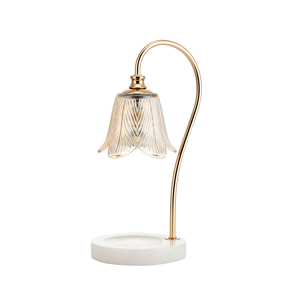 Candle Warmer Table Lamp with Glass Shade-Lighting > Table Lamps-casanuva-casanuva