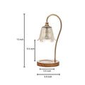 Candle Warmer Table Lamp with Glass Shade-Lighting > Table Lamps-casanuva-casanuva