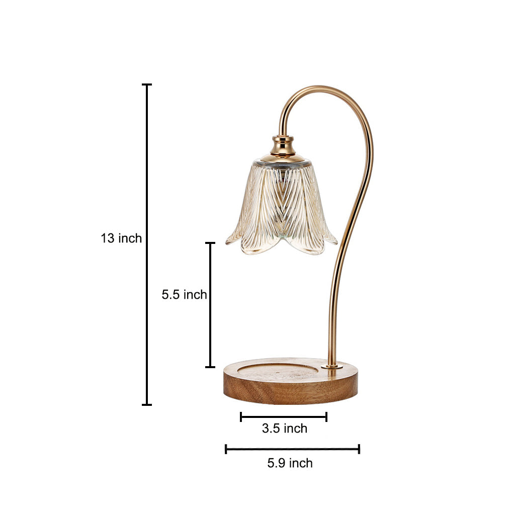 Candle Warmer Table Lamp with Glass Shade-Lighting > Table Lamps-casanuva-casanuva