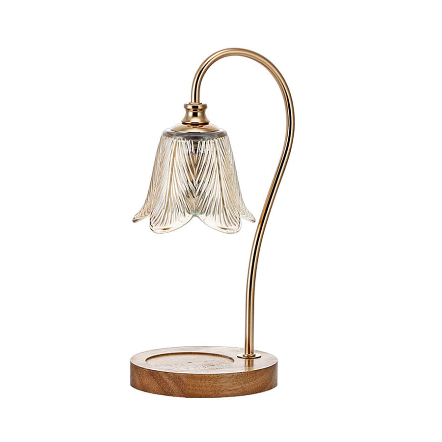 Candle Warmer Table Lamp with Glass Shade-Lighting > Table Lamps-casanuva-casanuva