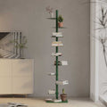 Carbon Steel Spiral Bookshelf 9-Tier Corner Display Rack for Home Office-Furniture > Bookshelves-casanuva-Green-casanuva
