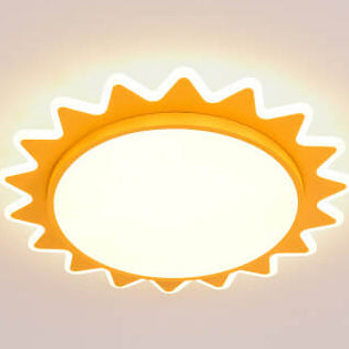 Cartoon Sun Shaped LED Ceiling Light Flush Mount Fixture-Lighting > Ceiling Lights-casanuva-casanuva