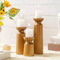 Carved Wooden Candle Holders Heirloom Quality-Home Decor > Candle Holders-casanuva-casanuva