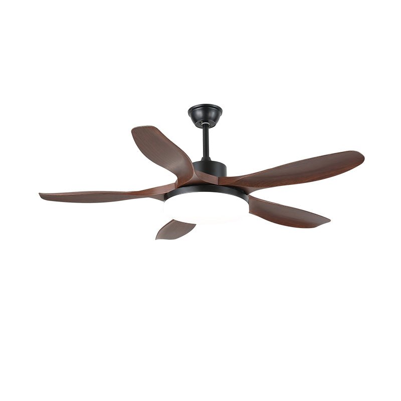 Ceiling Fan Light 48 Inch 52 Inch Keltis-Lighting > Ceiling Lights-casanuva-48" x H 11.8"-Walnut Wood Grain & Black-3-Color Changeable-casanuva
