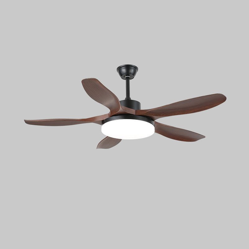 Ceiling Fan Light 48 Inch 52 Inch Keltis-Lighting > Ceiling Lights-casanuva-52" x H 11.8"-Walnut Wood Grain & Black-3-Color Changeable-casanuva