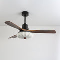 Ceiling Fan Light Lotus Bloom Design-Lighting > Ceiling Lights-casanuva-Model A 36" x H 11.8"-Walnut Wood & Black-3-Color Changeable-casanuva