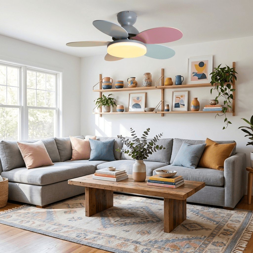 Ceiling Fan Light with Dimmable LED and Modern Design-Lighting > Ceiling Lights-casanuva-casanuva