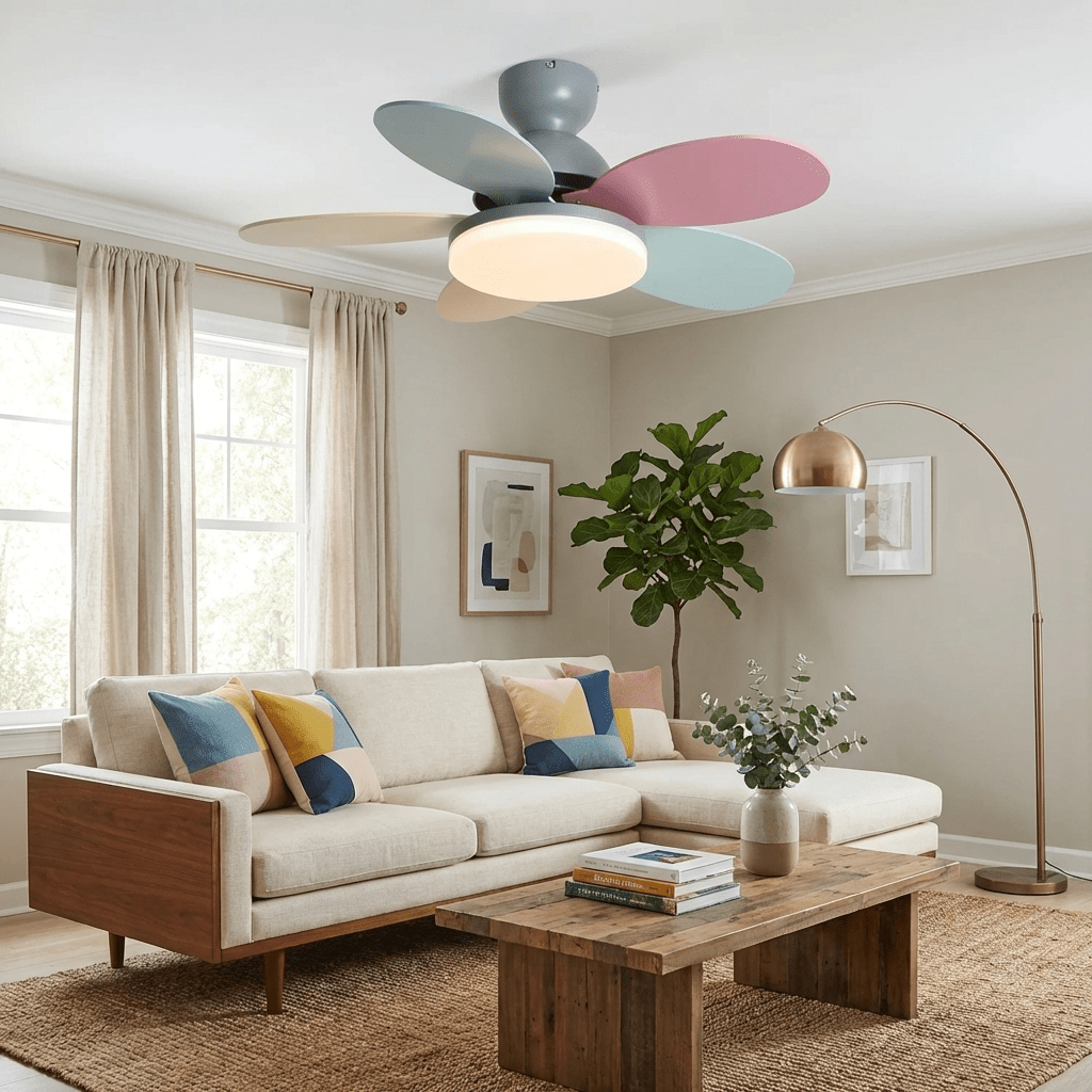 Ceiling Fan Light with Dimmable LED and Modern Design-Lighting > Ceiling Lights-casanuva-casanuva