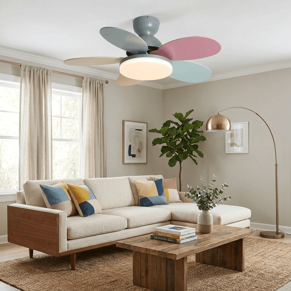 Ceiling Fan Light with Dimmable LED and Modern Design-Lighting > Ceiling Lights-casanuva-casanuva
