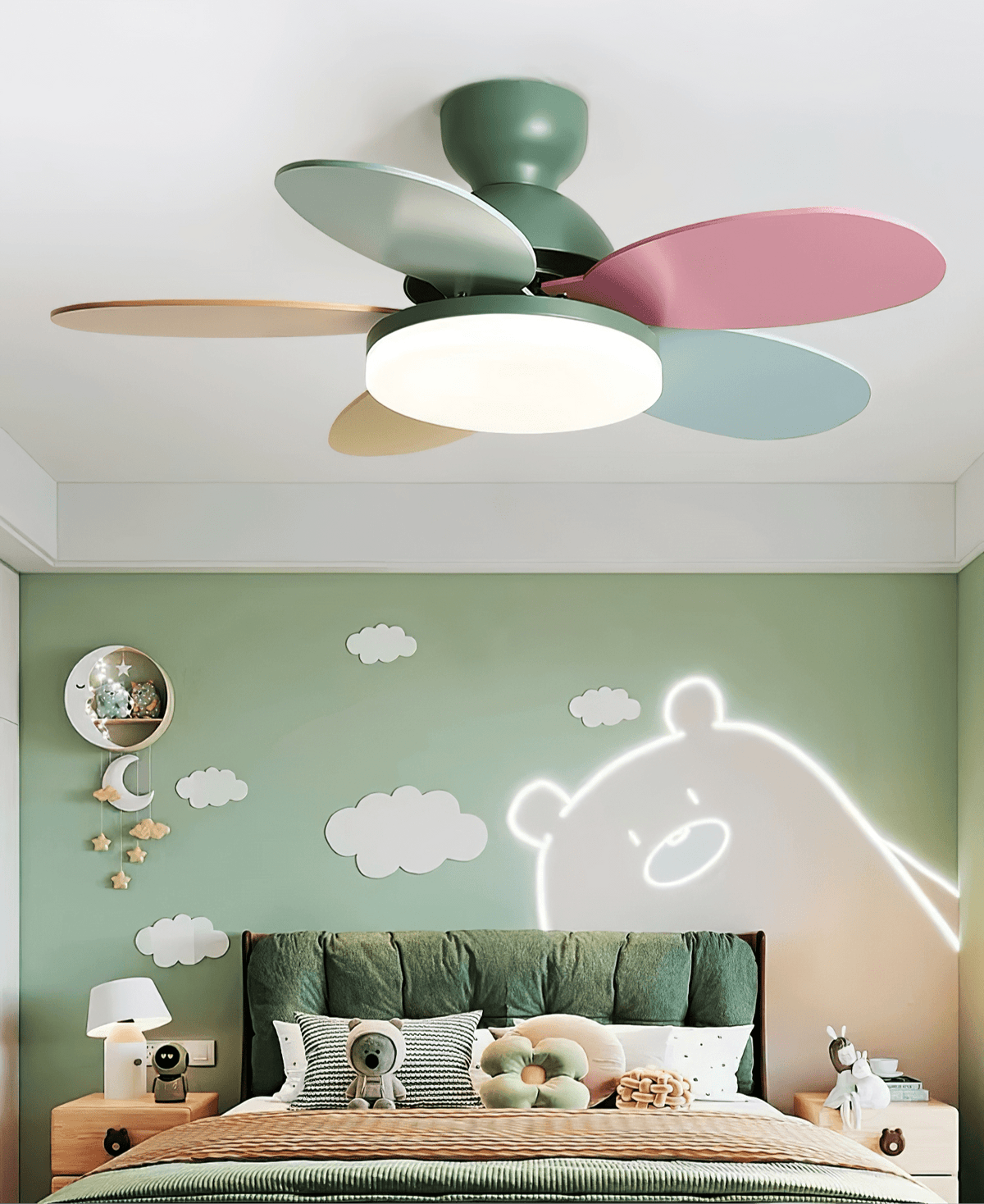 Ceiling Fan Light with Dimmable LED and Modern Design-Lighting > Ceiling Lights-casanuva-casanuva