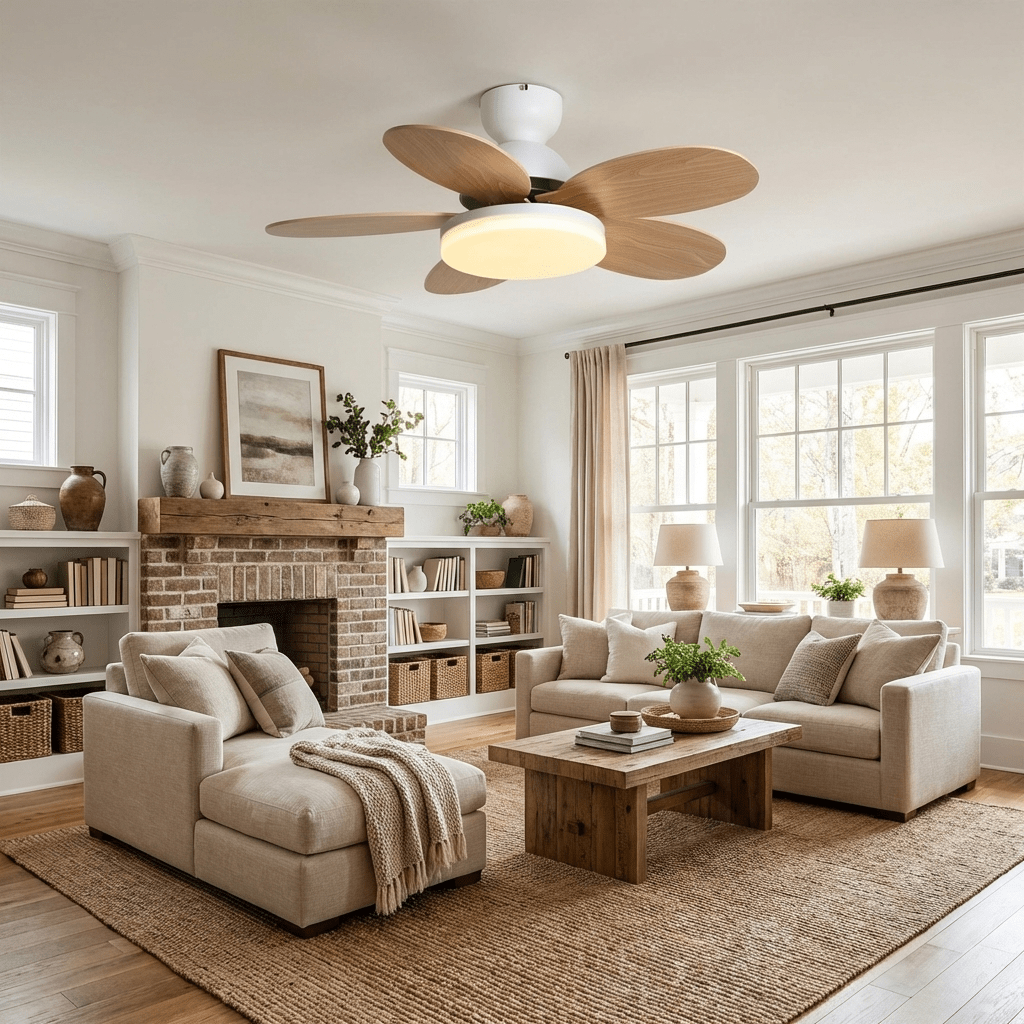 Ceiling Fan Light with Dimmable LED and Modern Design-Lighting > Ceiling Lights-casanuva-casanuva