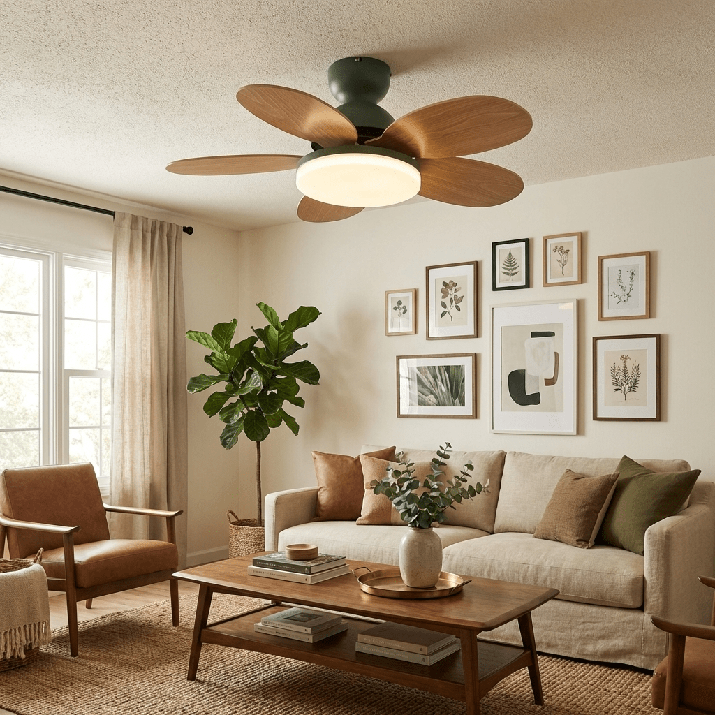 Ceiling Fan Light with Dimmable LED and Modern Design-Lighting > Ceiling Lights-casanuva-casanuva