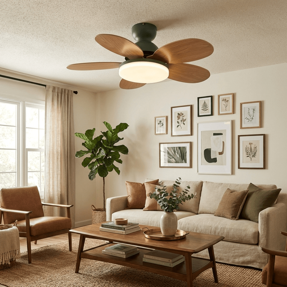 Ceiling Fan Light with Dimmable LED and Modern Design-Lighting > Ceiling Lights-casanuva-casanuva