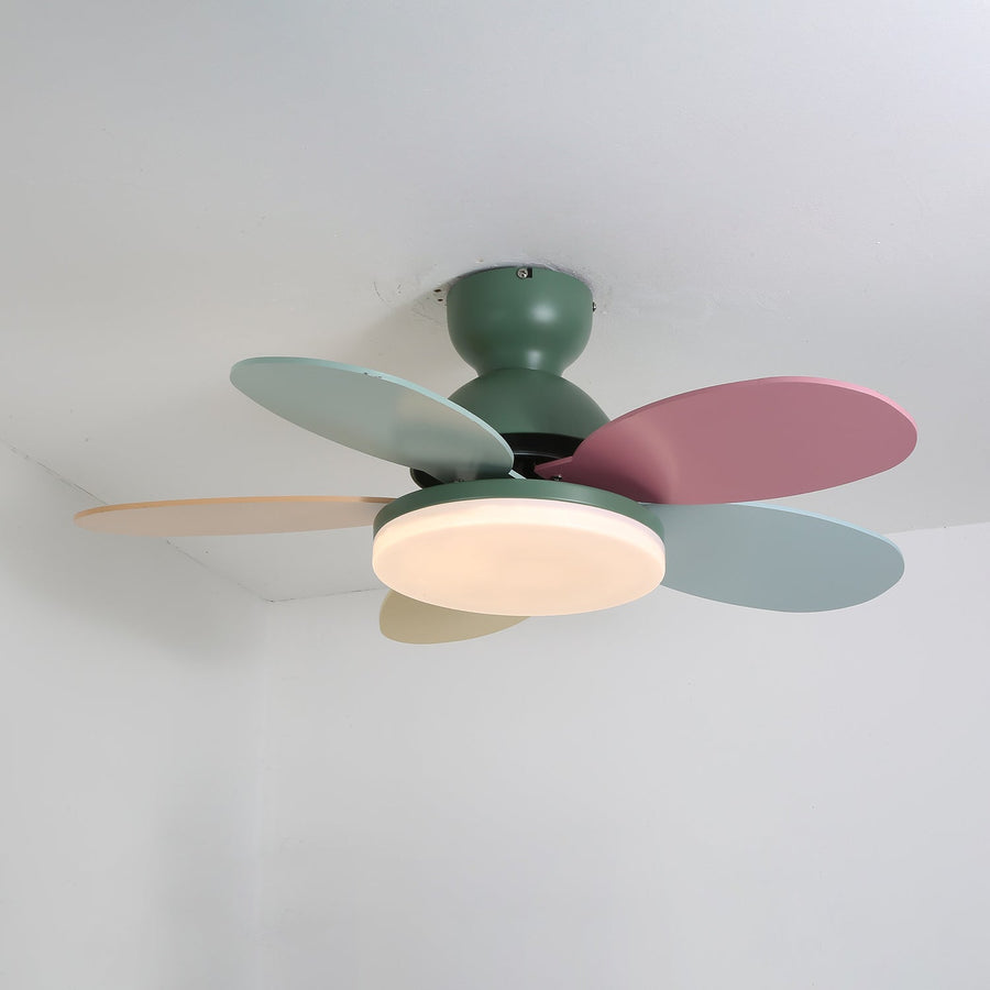 Ceiling Fan Light with Dimmable LED and Modern Design-Lighting > Ceiling Lights-casanuva-Green & Colourful 90c...-3-Color Changeable-casanuva