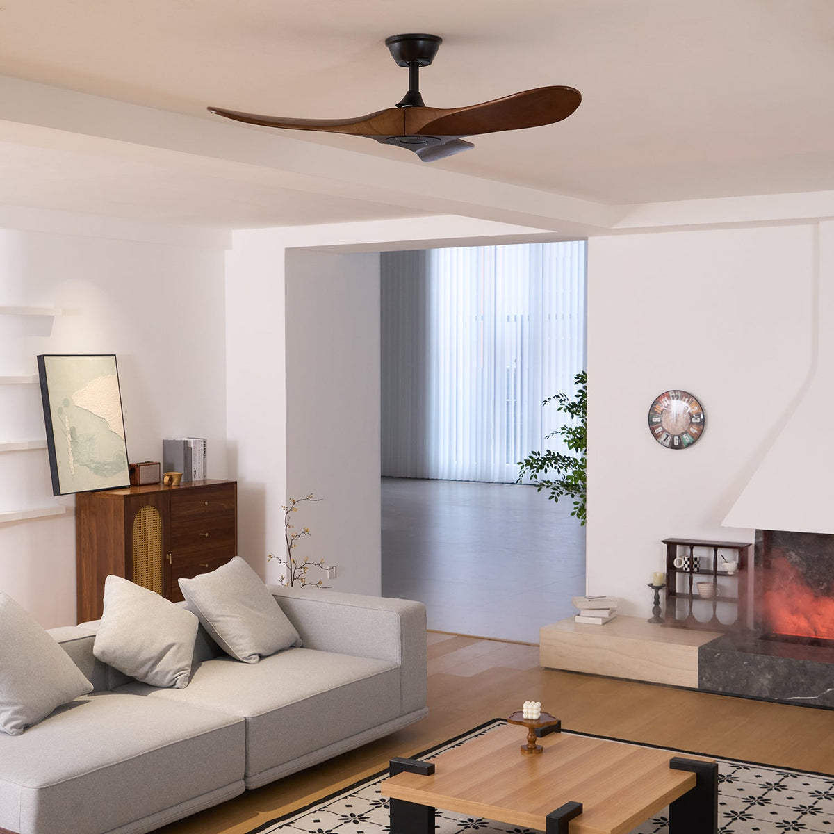 Ceiling Fan with Remote Control and Energy Efficient Design-Lighting > Ceiling Lights-casanuva-casanuva