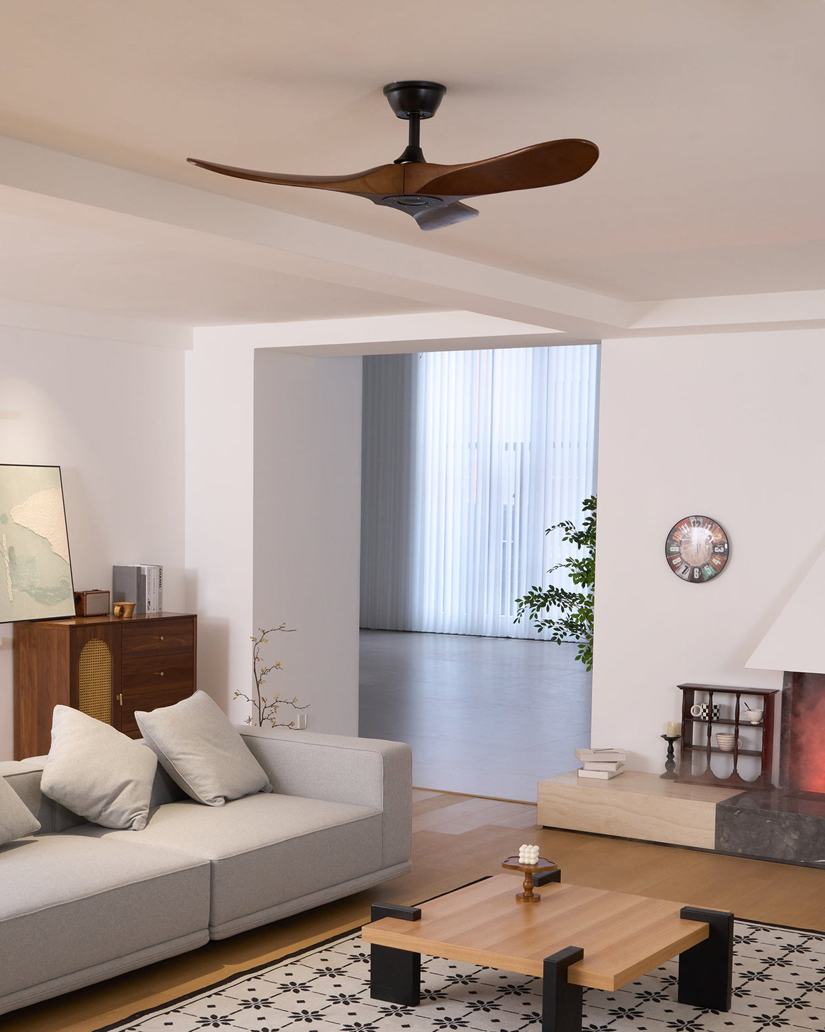 Ceiling Fan with Remote Control and Energy Efficient Design-Lighting > Ceiling Lights-casanuva-casanuva
