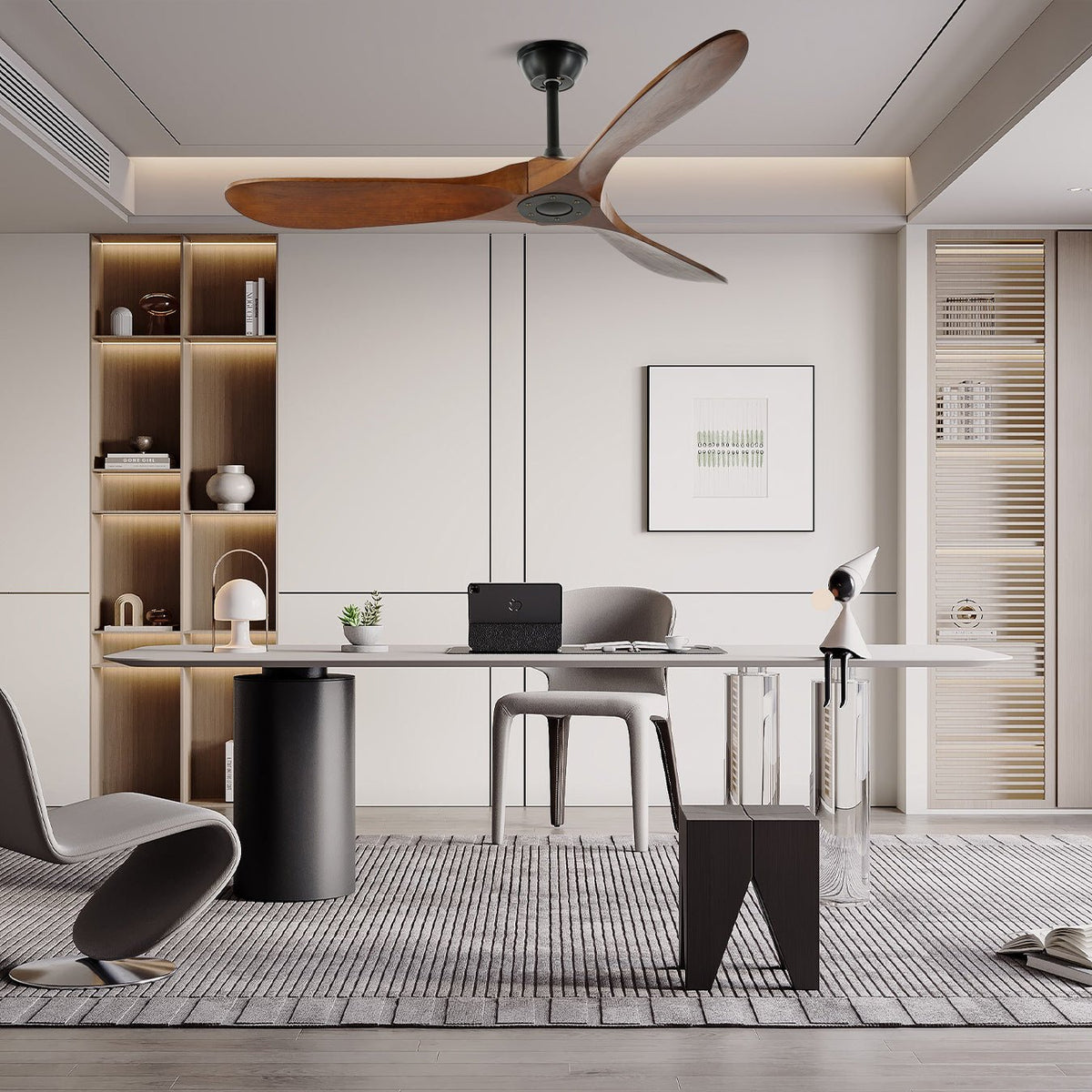 Ceiling Fan with Remote Control and Energy Efficient Design-Lighting > Ceiling Lights-casanuva-casanuva