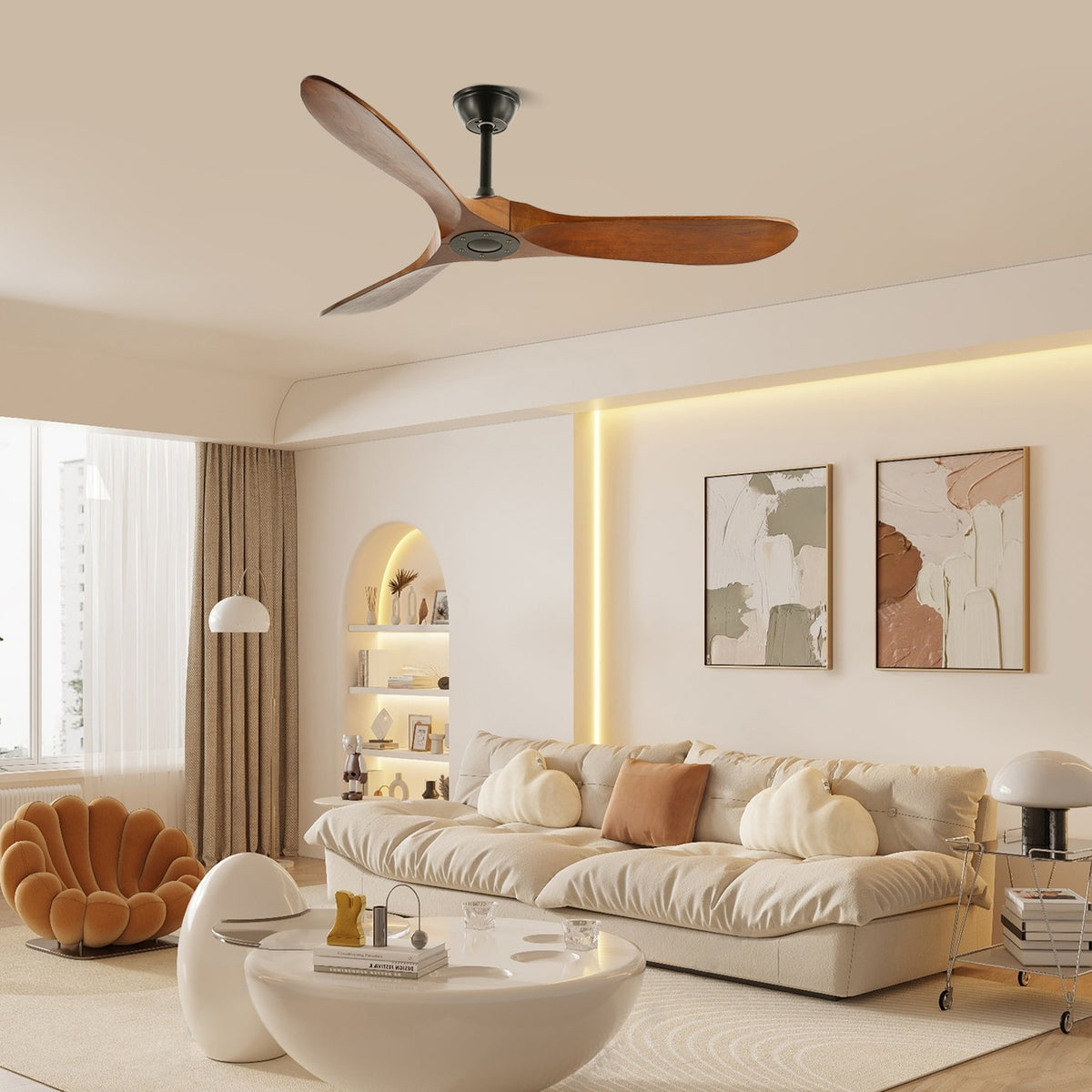 Ceiling Fan with Remote Control and Energy Efficient Design-Lighting > Ceiling Lights-casanuva-casanuva