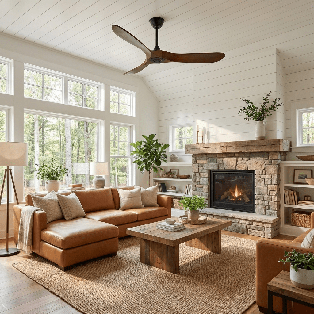 Ceiling Fan with Remote Control and Energy Efficient Design-Lighting > Ceiling Lights-casanuva-casanuva