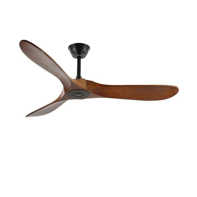 Ceiling Fan with Remote Control and Energy Efficient Design-Lighting > Ceiling Lights-casanuva-42" x H 13.8"-Walnut Wood Grain & Black-casanuva