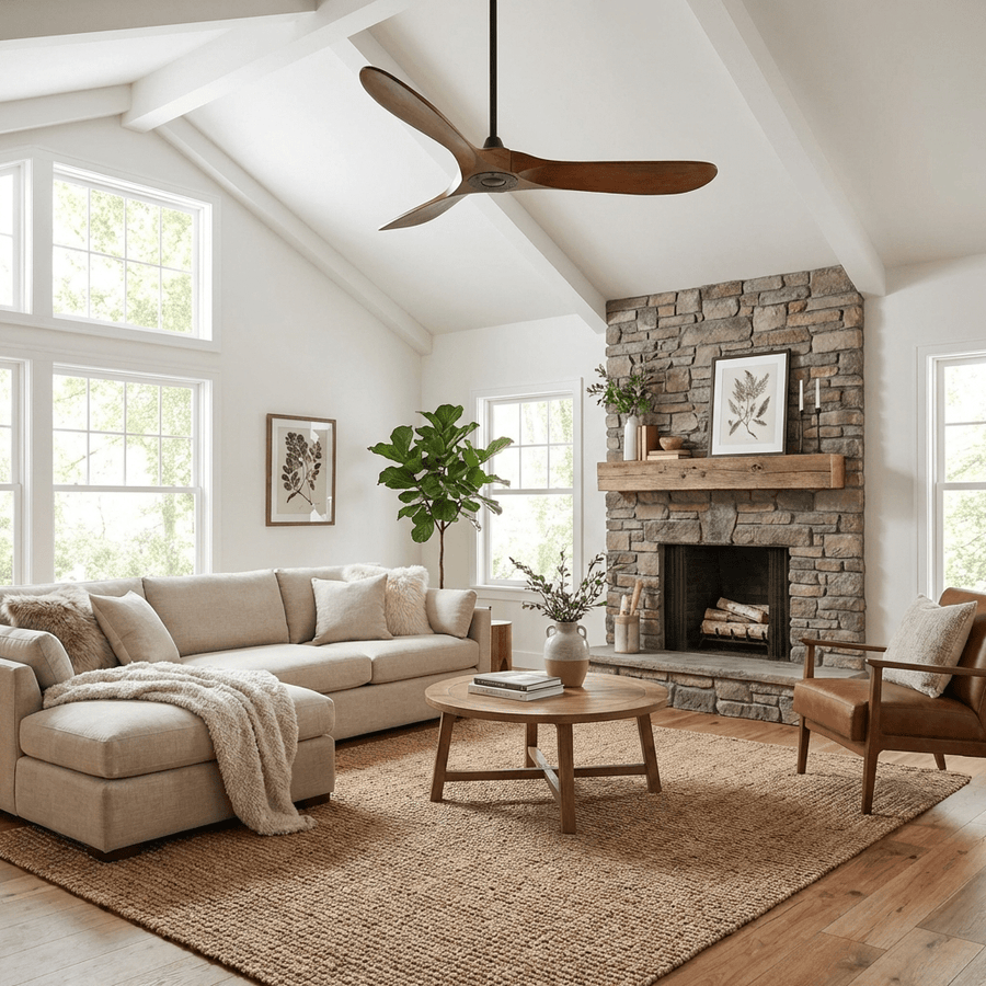 Ceiling Fan with Remote Control and Energy Efficient Design-Lighting > Ceiling Lights-casanuva-casanuva